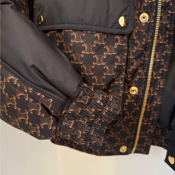 Celine Black & Brown Triomphe Puffer Jacket - Picture 9 of 14